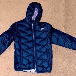 EUC reversible girls North Face coat